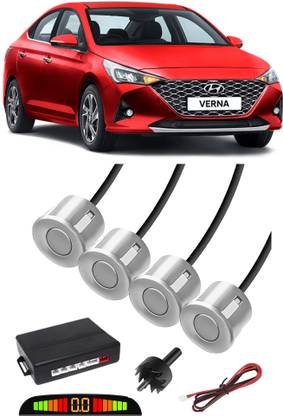 Voddmars EB208 White Car Reverse Parking Sensor with LED Display 4 Sensor A208 Parking Sensor