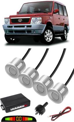 Voddmars EB543 White Car Reverse Parking Sensor with LED Display 4 Sensor A543 Parking Sensor