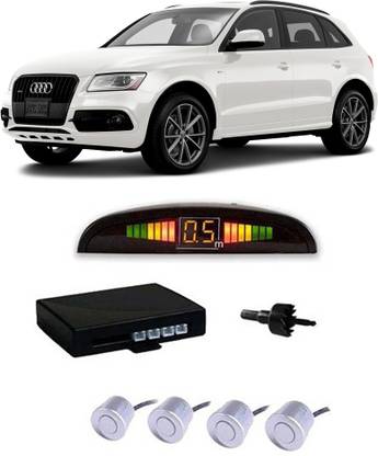 JazzBros JB20 Silver Car Reverse Parking Sensor with LED Display 4 Sensor J20 Parking Sensor