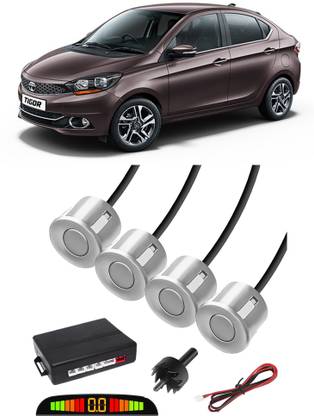 Voddmars EB556 White Car Reverse Parking Sensor with LED Display 4 Sensor A556 Parking Sensor