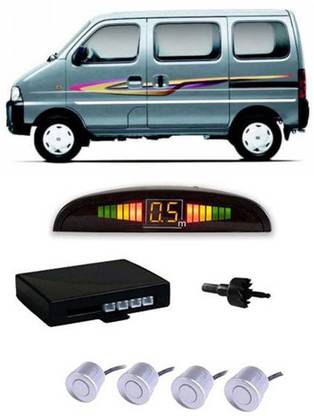 JazzBros JB320 Silver Car Reverse Parking Sensor with LED Display 4 Sensor J320 Parking Sensor
