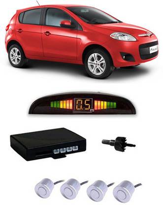 JazzBros JB111 Silver Car Reverse Parking Sensor with LED Display 4 Sensor J111 Parking Sensor