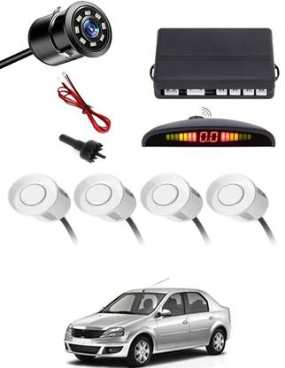 zplus Car Parking Sensors - Set of 4 with Reverse Parking Camera (White)-179 Safety of Passengers/Car One Alarm Kit-2026 Parking Sensor