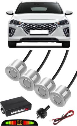 Gadzooks EB189 White Car Reverse Parking Sensor with LED Display 4 Sensor G189 Parking Sensor