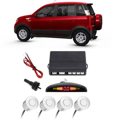 Gadzooks GS271 Silver Car Reverse Parking Sensor with LED Display 4 Sensor G271 Parking Sensor