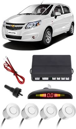 Gadzooks GS95 Silver Car Reverse Parking Sensor with LED Display 4 Sensor G95 Parking Sensor