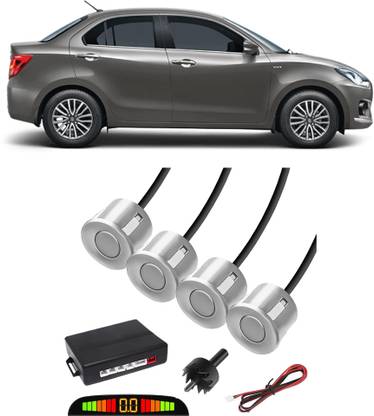 Voddmars VS298 Silver Car Reverse Parking Sensor with LED Display 4 Sensor V298 Parking Sensor