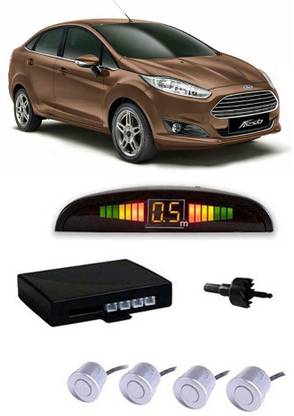 JazzBros JB130 Silver Car Reverse Parking Sensor with LED Display 4 Sensor J130 Parking Sensor