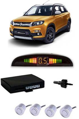 JazzBros JB332 Silver Car Reverse Parking Sensor with LED Display 4 Sensor J332 Parking Sensor