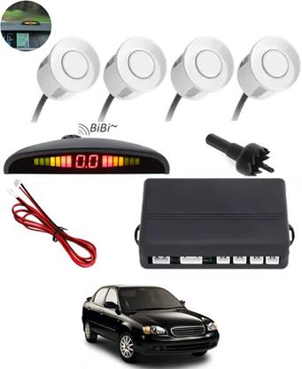 monolive Car Reverse Parking White Sensor With Led Display/Buzzer-30 White 4Parking Sensor Increased Safety For Passengers Universal For Car-30 Parking Sensor