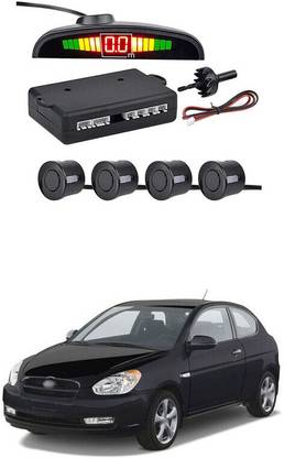 PRTEK CAR PARKING SENSORS ASSISTANT FOR Accent Viva Car Reverse Parking Sensors Assistant BLACK_12 Parking Sensor