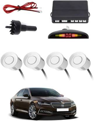 zplus 4White Parking Sensor With LED Display Increased Safety For Car-254 Safety of Passengers/Car One Alarm Kit-1607 Parking Sensor