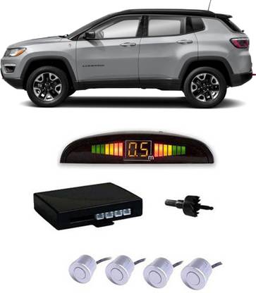 JazzBros JB221 Silver Car Reverse Parking Sensor with LED Display 4 Sensor J221 Parking Sensor