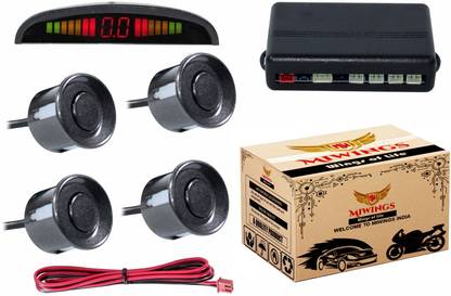 Miwings Buzzer and Ultrasonic Reverse Parking Auto Radar Detectors Car Reverse Parking Sensor with LED Display Parking Sensor