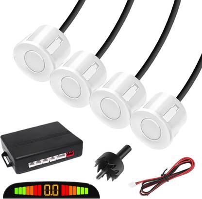 FABTEC Car Parking Sensor with LED Display Object Detectors for Car Reverse Buzzer and Ultrasonic Reverse Parking Sensor