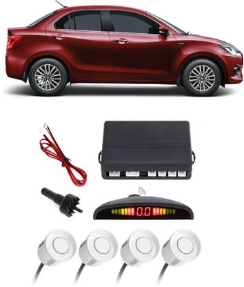 Gadzooks GS319 Silver Car Reverse Parking Sensor with LED Display 4 Sensor G319 Parking Sensor