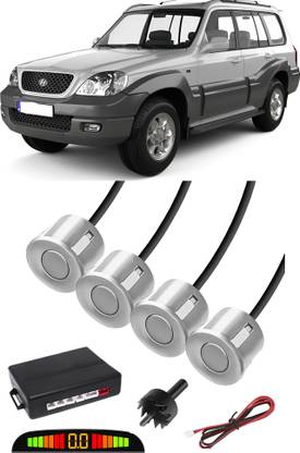 Gadzooks EB202 White Car Reverse Parking Sensor with LED Display 4 Sensor G202 Parking Sensor