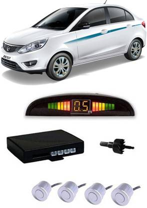 JazzBros JB564 Silver Car Reverse Parking Sensor with LED Display 4 Sensor J564 Parking Sensor