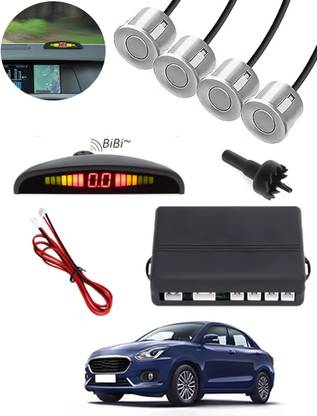 monolive 4Parking Silver Sensor With Led Display ,Buzzer For car 256 Universal Increased Safety For Passengers Silver Parking Sensor 256 Parking Sensor