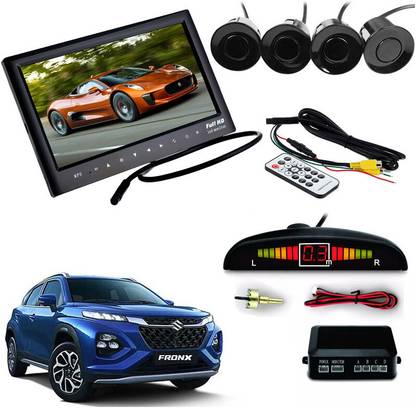 AUTO PEARL 4 Black Parking Sensor With Accessories Kit 7 Inch Dashboard Led Monitor compatible with Maruti Fronx Parking Sensor