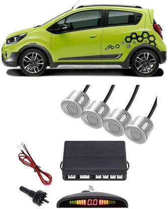 Everland EB82 Silver Car Reverse Parking Sensor with LED Display 4 Sensor E82 Parking Sensor
