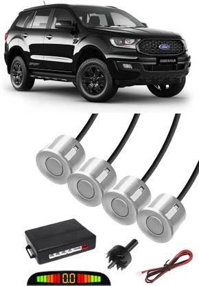 Voddmars VS127 Silver Car Reverse Parking Sensor with LED Display 4 Sensor V127 Parking Sensor