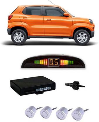 JazzBros JB330 Silver Car Reverse Parking Sensor with LED Display 4 Sensor J330 Parking Sensor