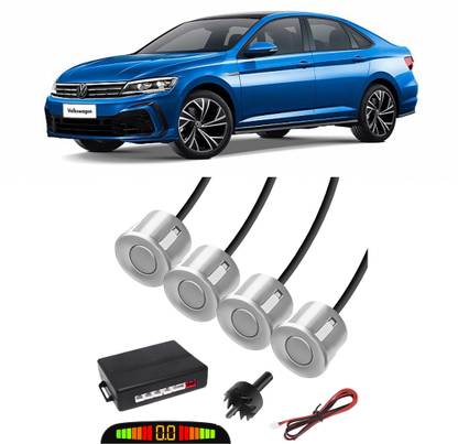 HANABI EB608 White Car Reverse Parking Sensor with LED Display 4 Sensor G608 Parking Sensor