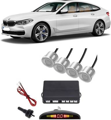 Everland EB46 Silver Car Reverse Parking Sensor with LED Display 4 Sensor E46 Parking Sensor