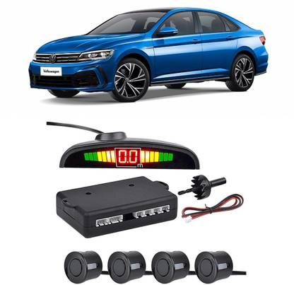 AutoTiger AB608 Black Car Reverse Parking Sensor with LED Display 4 Sensor A608 Parking Sensor