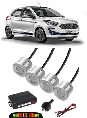 Voddmars VS134 Silver Car Reverse Parking Sensor with LED Display 4 Sensor V134 Parking Sensor