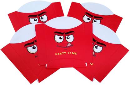 LINE 'N' CURVES Delivery & Takeaway French Fries Container Box, Snack Holder Paper Box, Printed Party Pouch
