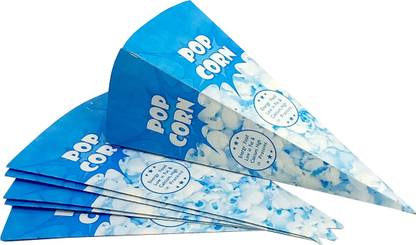 LINE 'N' CURVES Favor Popcorn Boxes, Carnival Parties Cups, Popcorn Cups, Snacks Container�(Pack of 50 Cups) Printed Party Cone