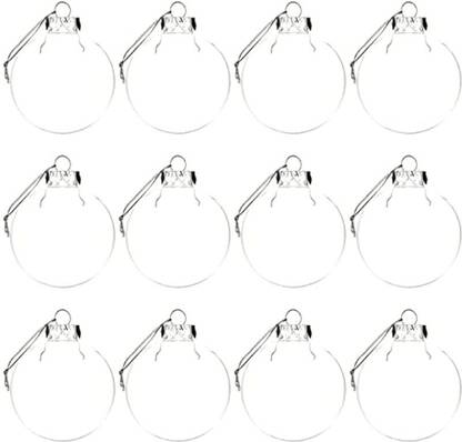 Jfbucf Transparent Christmas Ball 12Pcs Christmas Clear Baubles Acrylic Plastic Balls Pack of 1