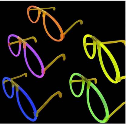 PRP Creation Glow Eyeglasses Light Up Neon Glow Eyewear  Party Glow Ornament