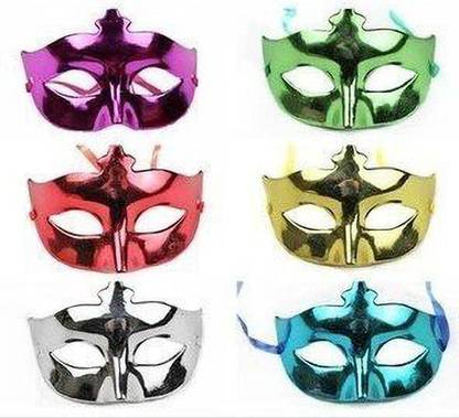 Royals Party Eye Mask , Multicolour Pack of 12  Party Glow Ornament