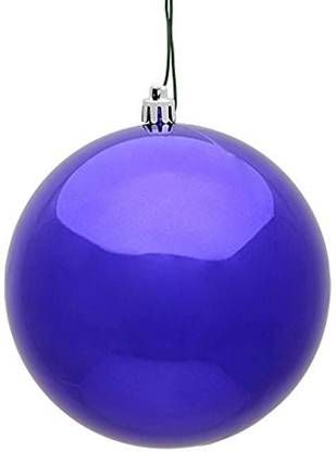 Vickerman 2.4" Purple Shiny Ball Ornament.Includes 60 Ornaments Per Box.  Party Glow Ornament