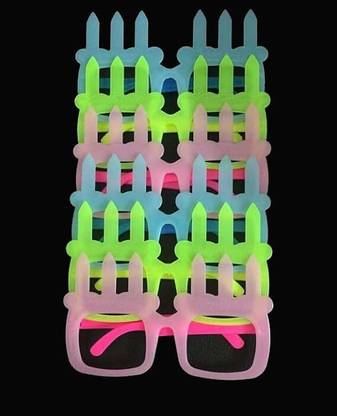 Brown Leaf Funny Funky Neon Radium Party Eyeglasses Frame Nightclub Party Photo Booth  Party Glow Ornament