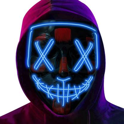 24x7eMall Hacker Mask LED Light up Masks for Festival Cosplay Parties  Party Glow Ornament