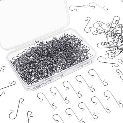 Willbond 300 Pieces Christmas Ornament Hooks Christmas Tree Hanger Xmas Ornament Hooks  Party Glow Ornament