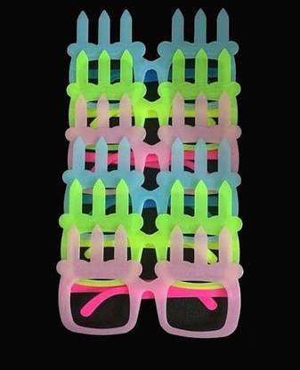 Brown Leaf Funny Funky Neon Radium Party Eyeglasses Frame Nightclub Party Photo Booth  Party Glow Ornament