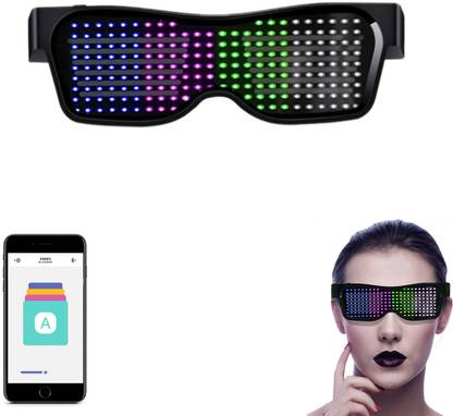 Zorbes Glasses for Party Bluetooth LED Glasses Eye-Friendly Glasses  Party Glow Ornament
