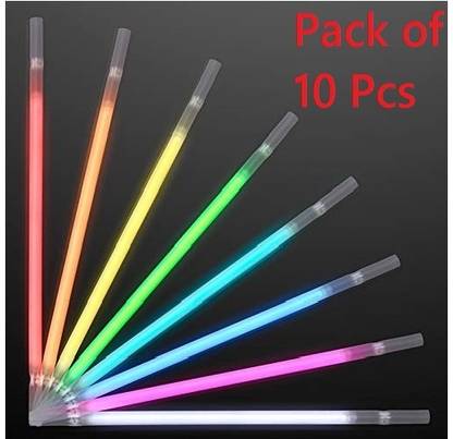 Muren Glow in The Dark Lumi Sticks Set Birthday Props Light-up Toy 10 Pcs Multi-use  Party Glow Ornament