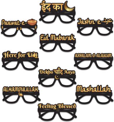 Festiko Paper Eye Glasses for Ramadan/Eid, Eid Party Supplies  Party Glow Ornament