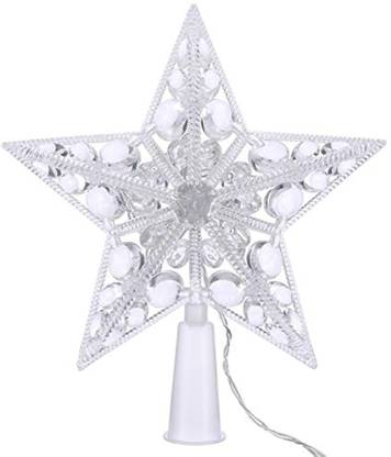 Uonlytech Christmas Tree Topper Crystal Star Tree Topper Rhinestone Christmas Star Light Hanging Star Pack of 1