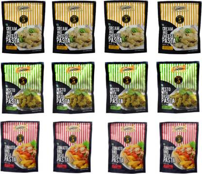 Gustora Durum Wheat Semolina Pasta Combo I Vegetarian I Rich in Fibre & Protein Pasta