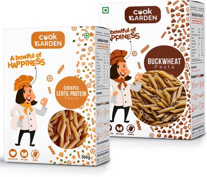 Cook Garden Buckwheat & Lentil | High Protein & Fiber | High Energy & Cholesterol Free Penne Pasta