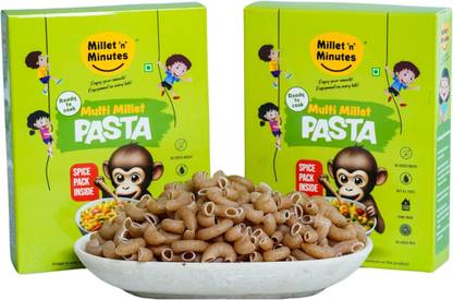 Millet 'n' Minutes Premium Multi Millet Flour Blend (Kodo, Jowar, Ragi, Foxtail)-Wheat Suji & Salt Macaroni Pasta