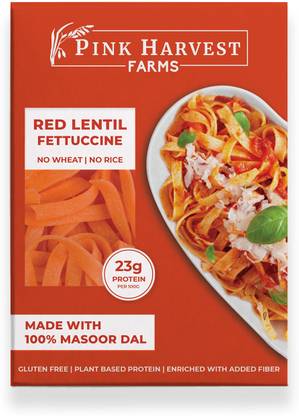 PINK HARVEST FARMS Red Lentil Fettuccine Pasta Fettuccine Pasta