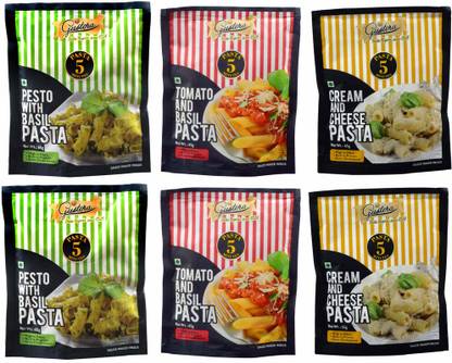 Gustora Pesto with Basil Pasta, Tomato & Basil Pasta, Cream & Cheese Pasta Combo Pasta